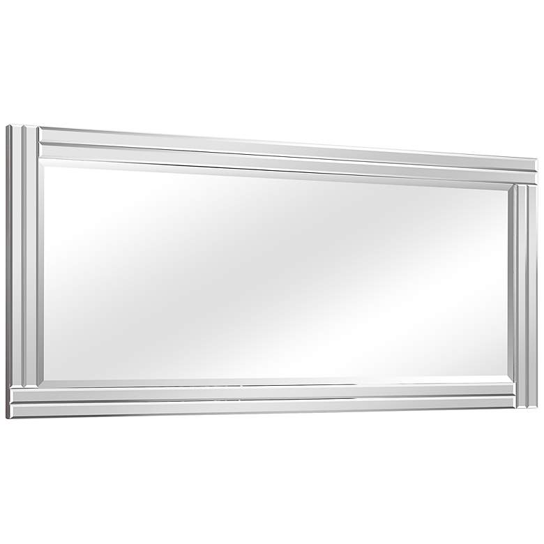 Image 5 Moderno Clear 24" x 54" Stepped Beveled Wall Mirror more views