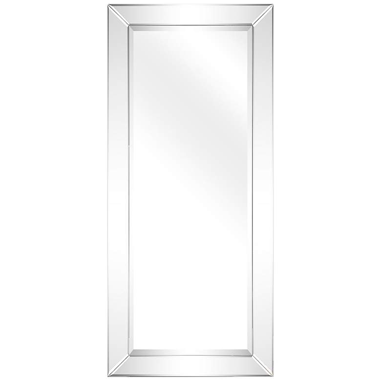 Image 3 Moderno Clear 24" x 54" Wood Rectangular Wall Mirror