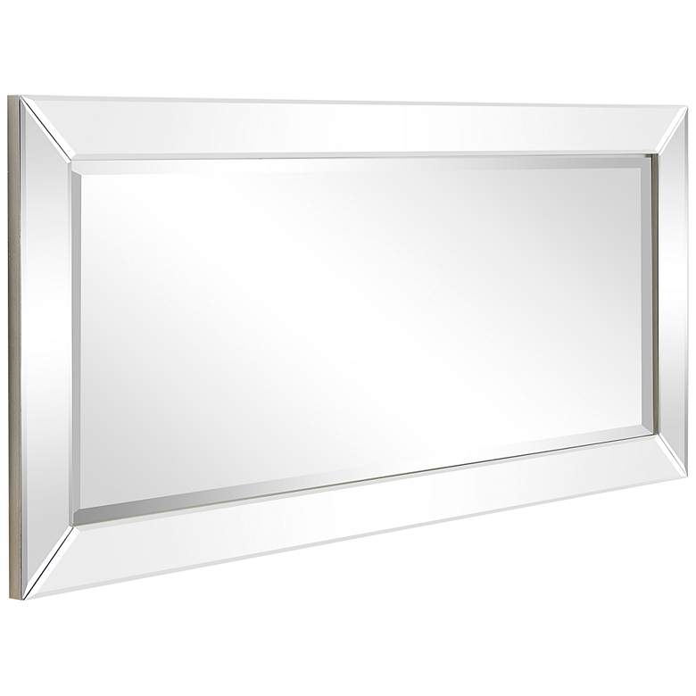 Image 6 Moderno Clear 24 inch x 54 inch Wood Rectangular Wall Mirror more views