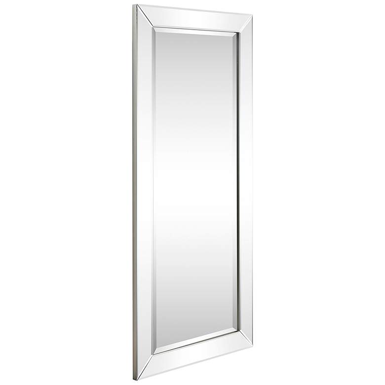 Image 7 Moderno Clear 24" x 54" Wood Rectangular Wall Mirror more views