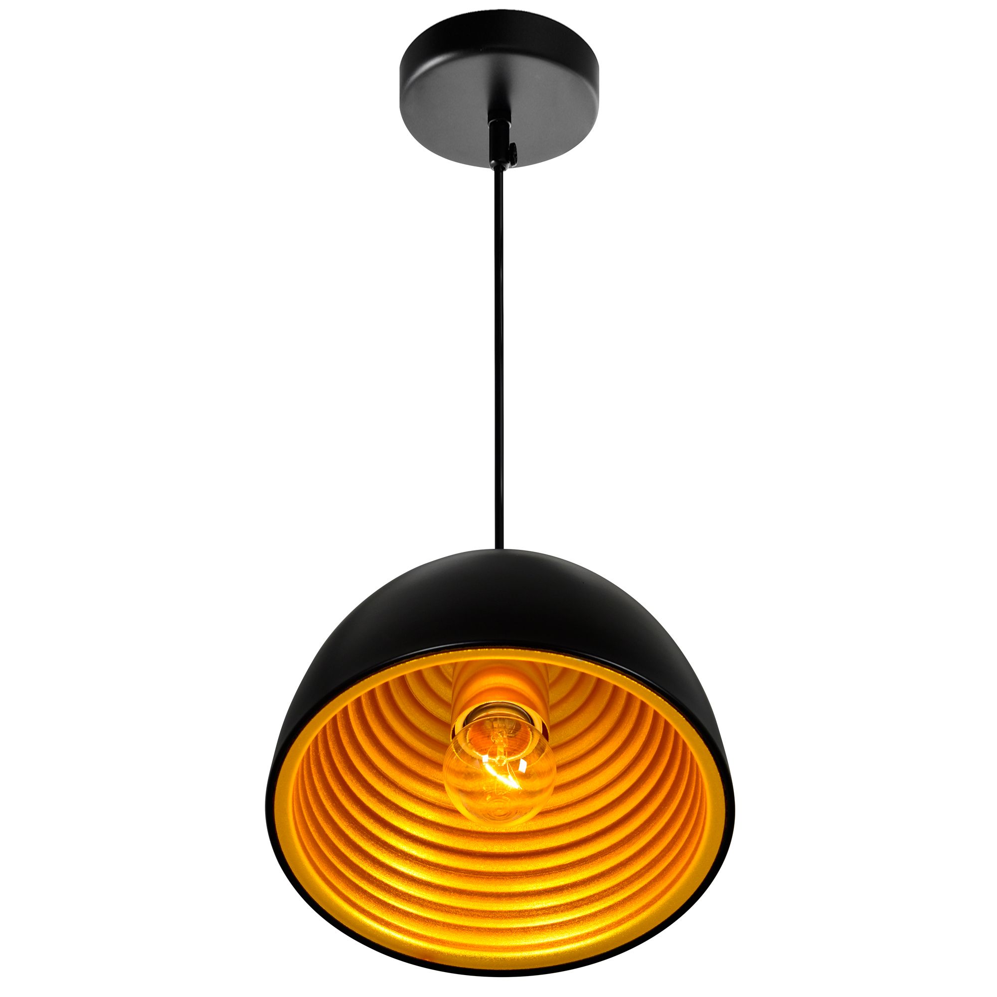 Image 3 Modest 1 Light Down Mini Pendant With Black Finish more views