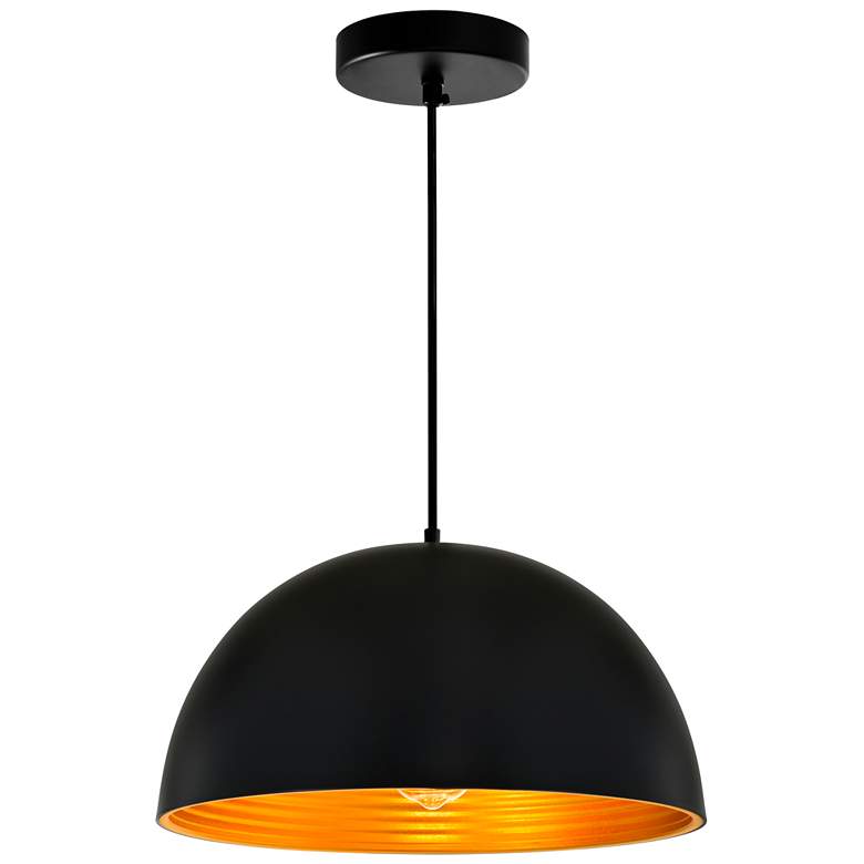 Image 1 Modest 1 Light Down Pendant With Black Finish