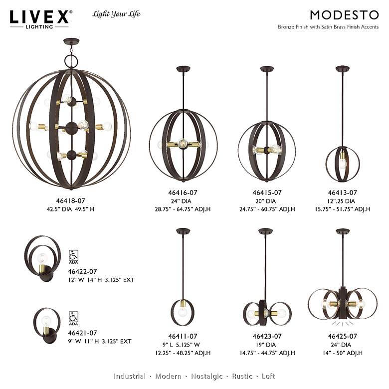 Image 7 Modesto 1 Light Bronze Pendant more views