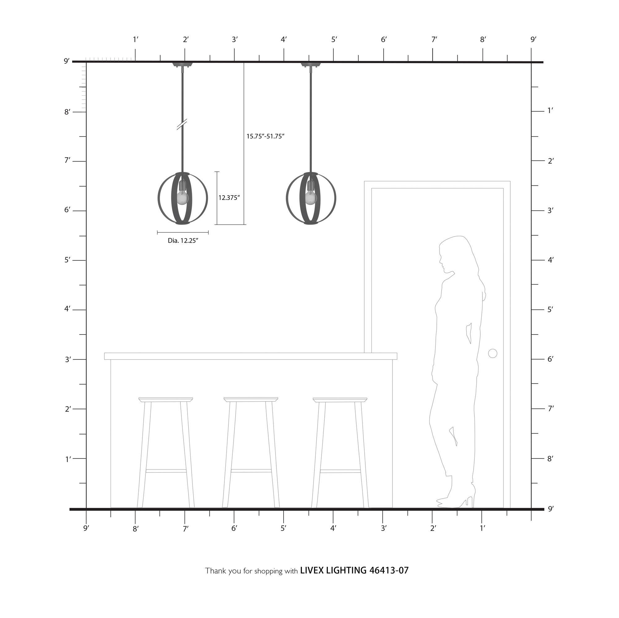 Modesto 1 Light Bronze Pendant