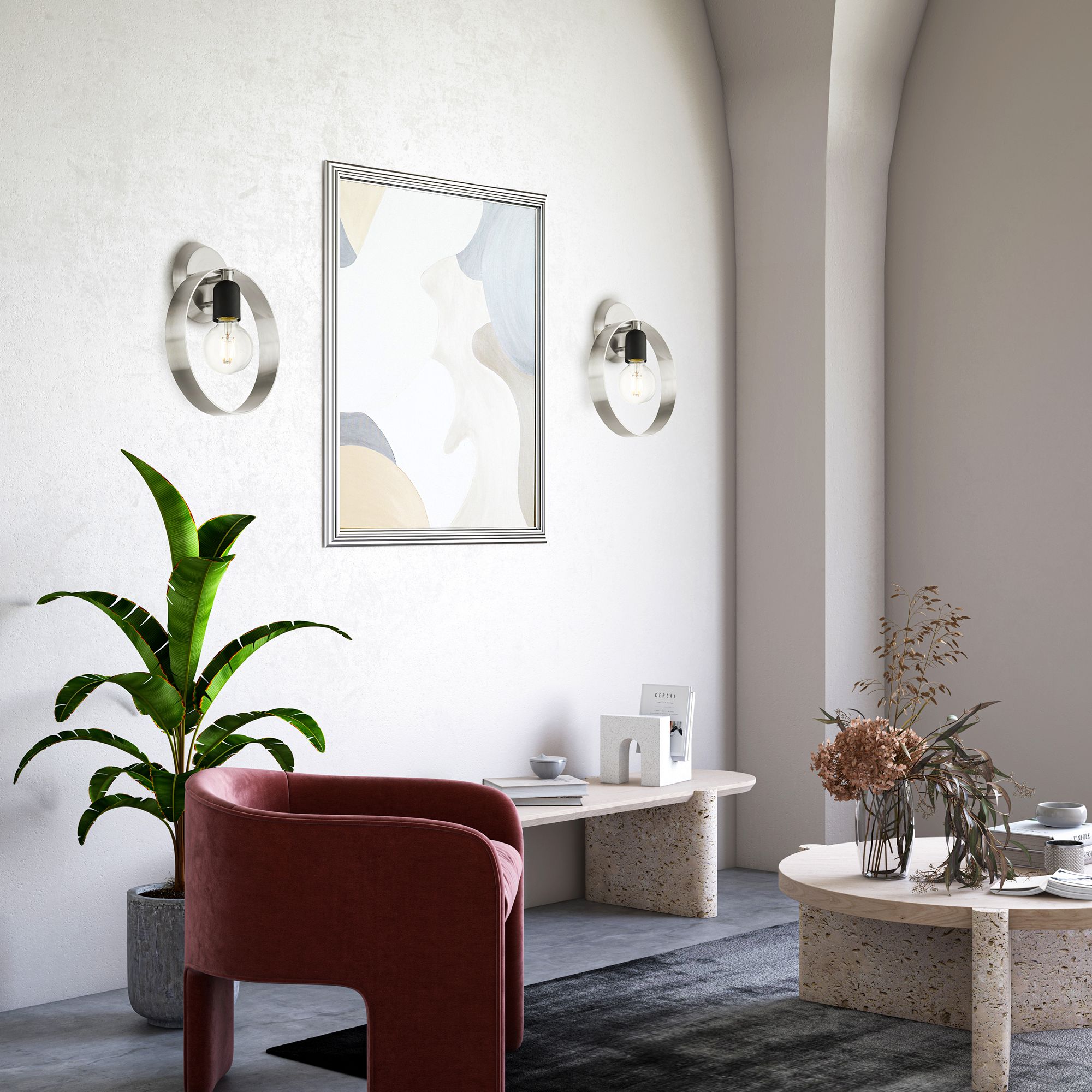 Modesto 1 Light Brushed Nickel ADA Single Sconce