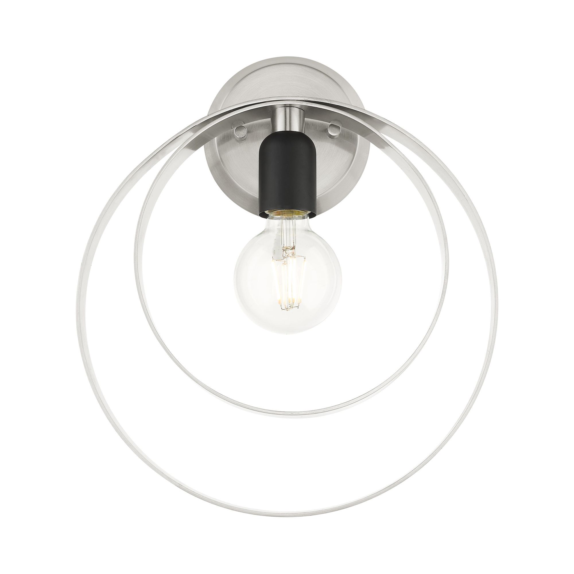 Image 4 Modesto 1 Light Brushed Nickel ADA Single Sconce more views