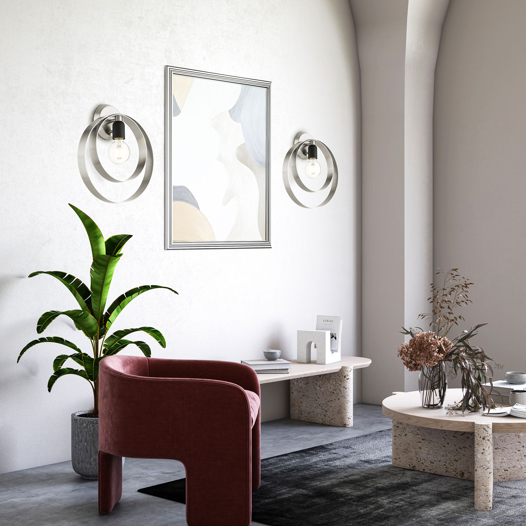 Modesto 1 Light Brushed Nickel ADA Single Sconce