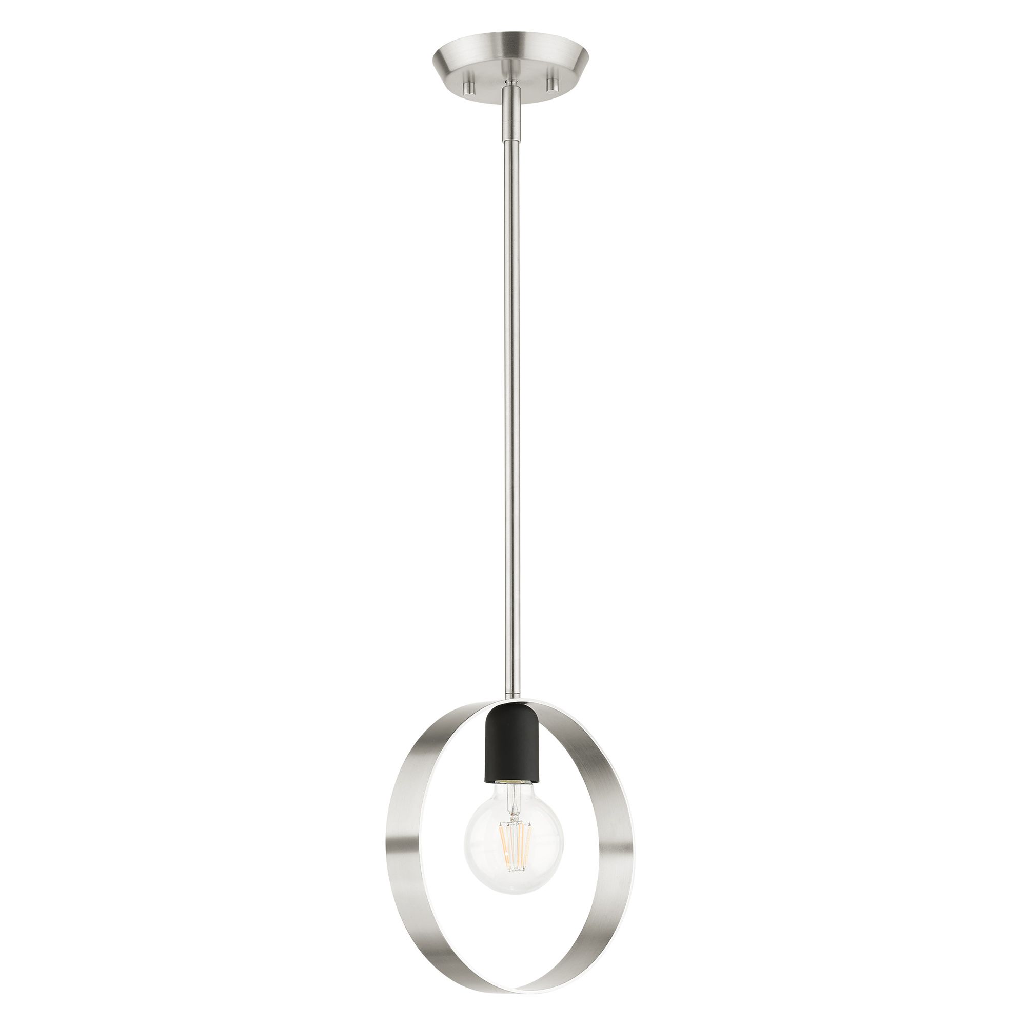 Image 3 Modesto 1 Light Brushed Nickel Pendant more views