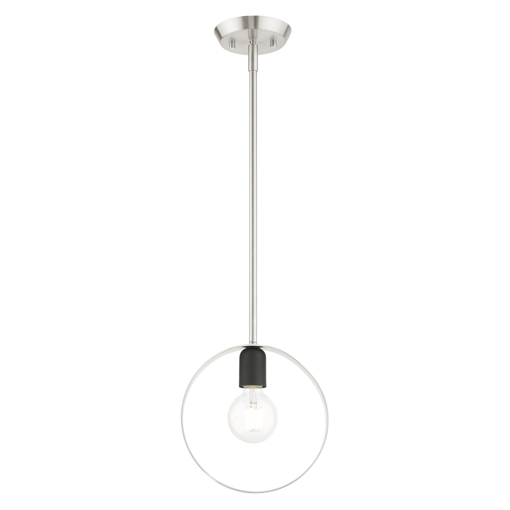 Image 4 Modesto 1 Light Brushed Nickel Pendant more views