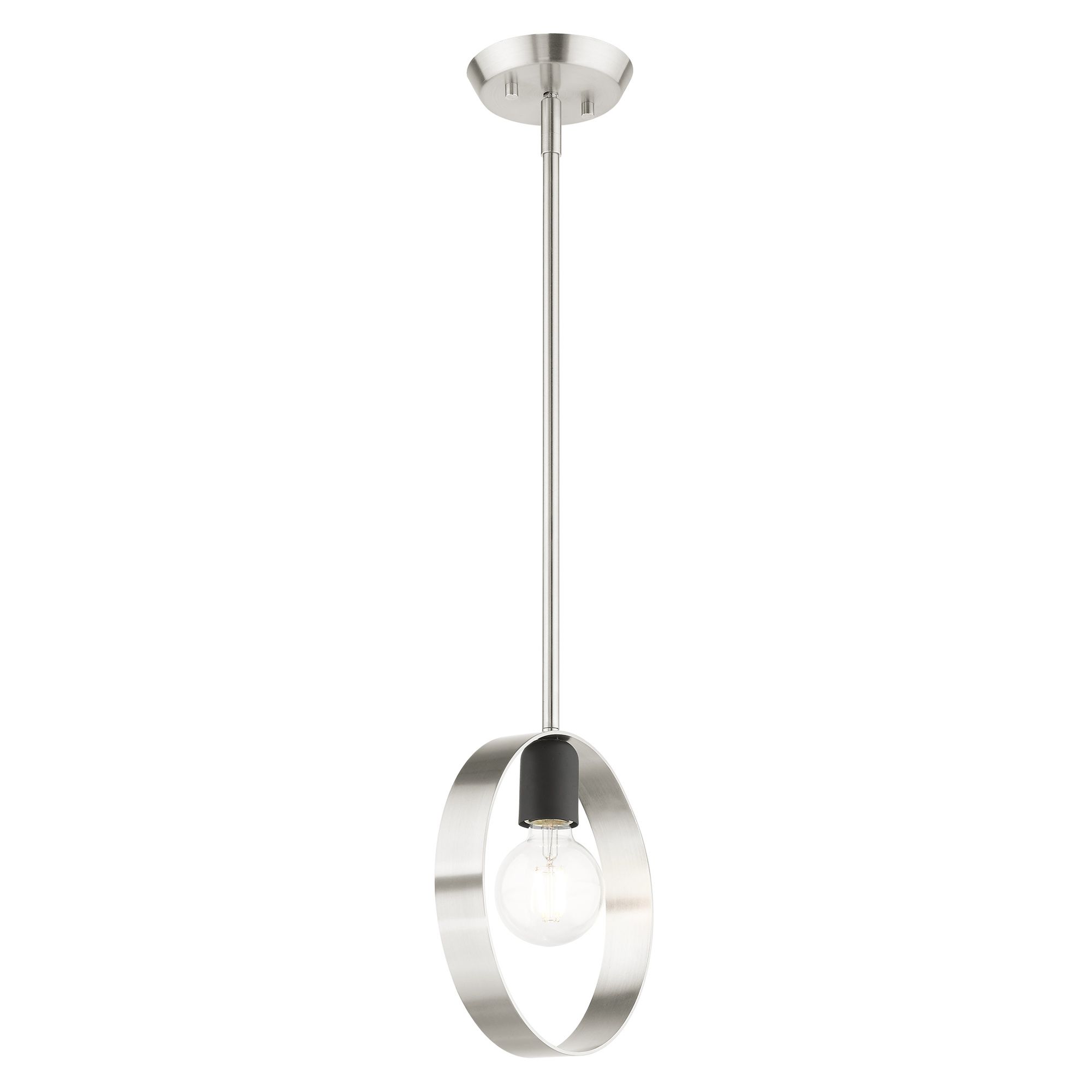 Image 5 Modesto 1 Light Brushed Nickel Pendant more views
