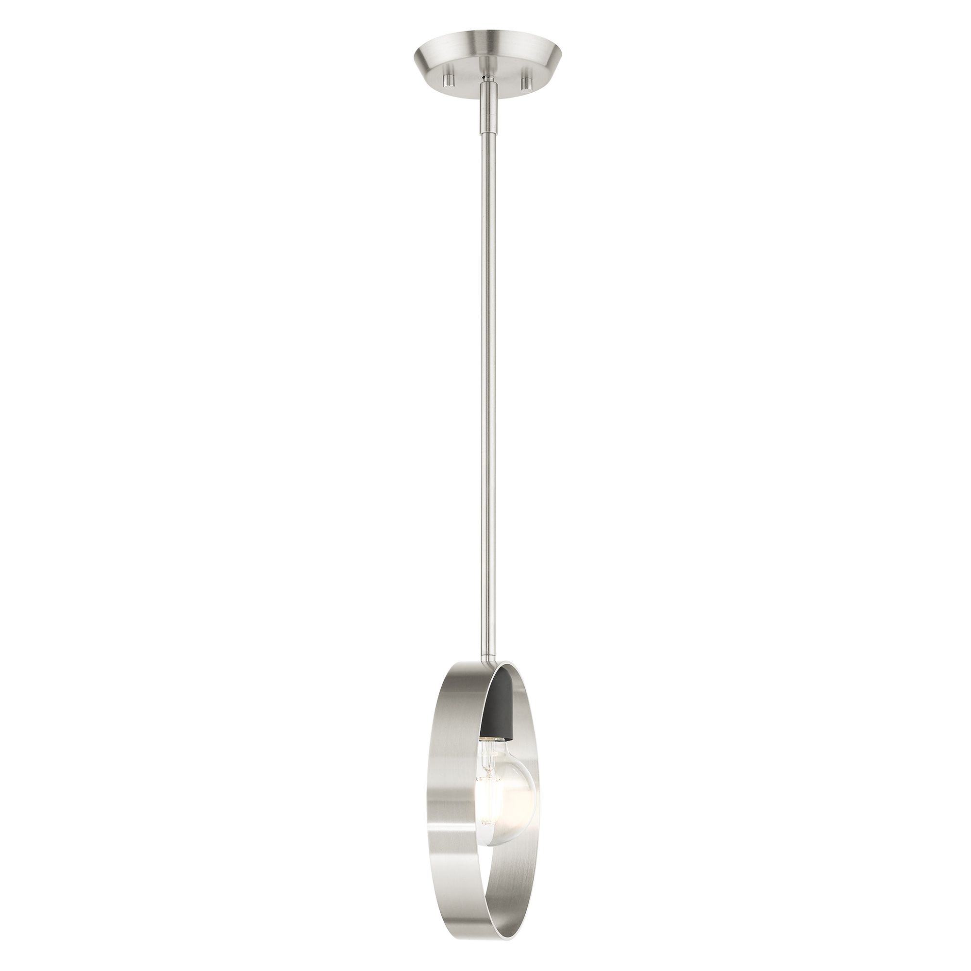 Image 6 Modesto 1 Light Brushed Nickel Pendant more views
