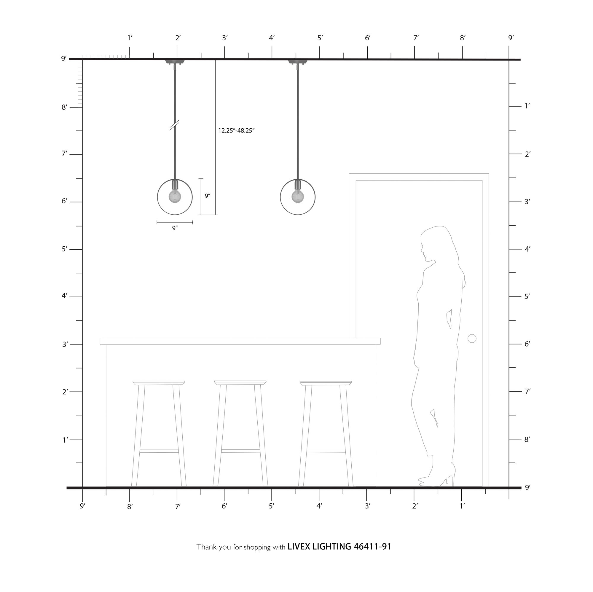 Modesto 1 Light Brushed Nickel Pendant