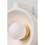 Modesto 10" High Fossil White and Gold Wall Sconce