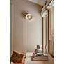 Modesto 10" High Fossil White and Gold Wall Sconce