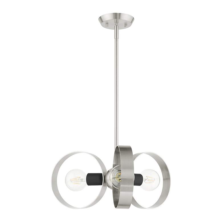 Image 3 Modesto 3 Light Brushed Nickel Chandelier more views