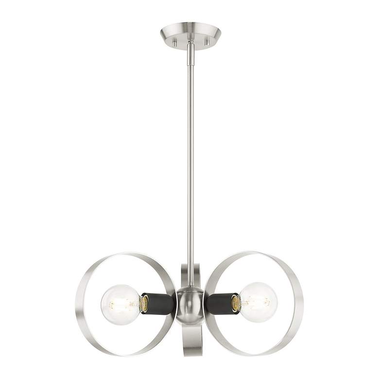 Image 4 Modesto 3 Light Brushed Nickel Chandelier more views
