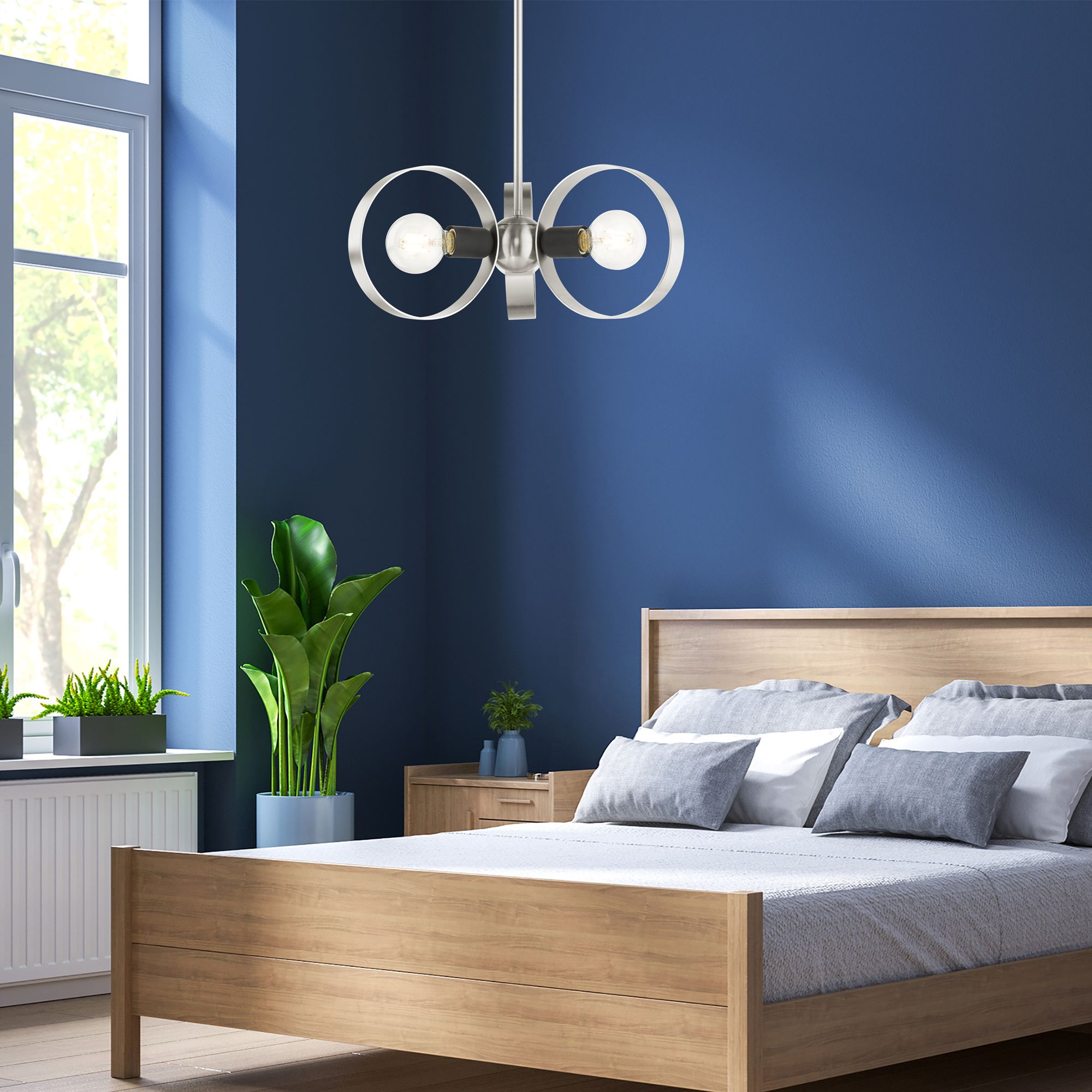 Modesto 3 Light Brushed Nickel Chandelier