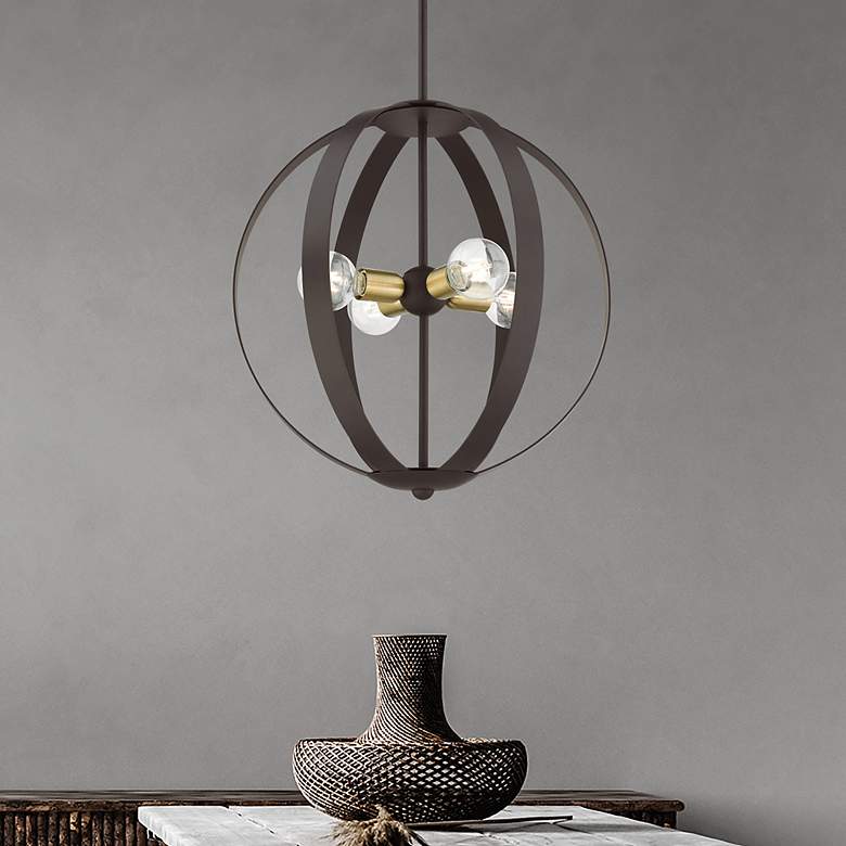 Image 1 Modesto 4 Light Bronze Chandelier