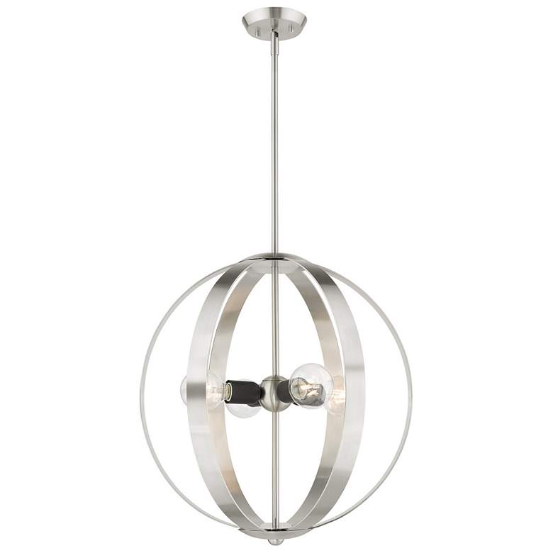 Image 1 Modesto 4 Light Brushed Nickel Chandelier