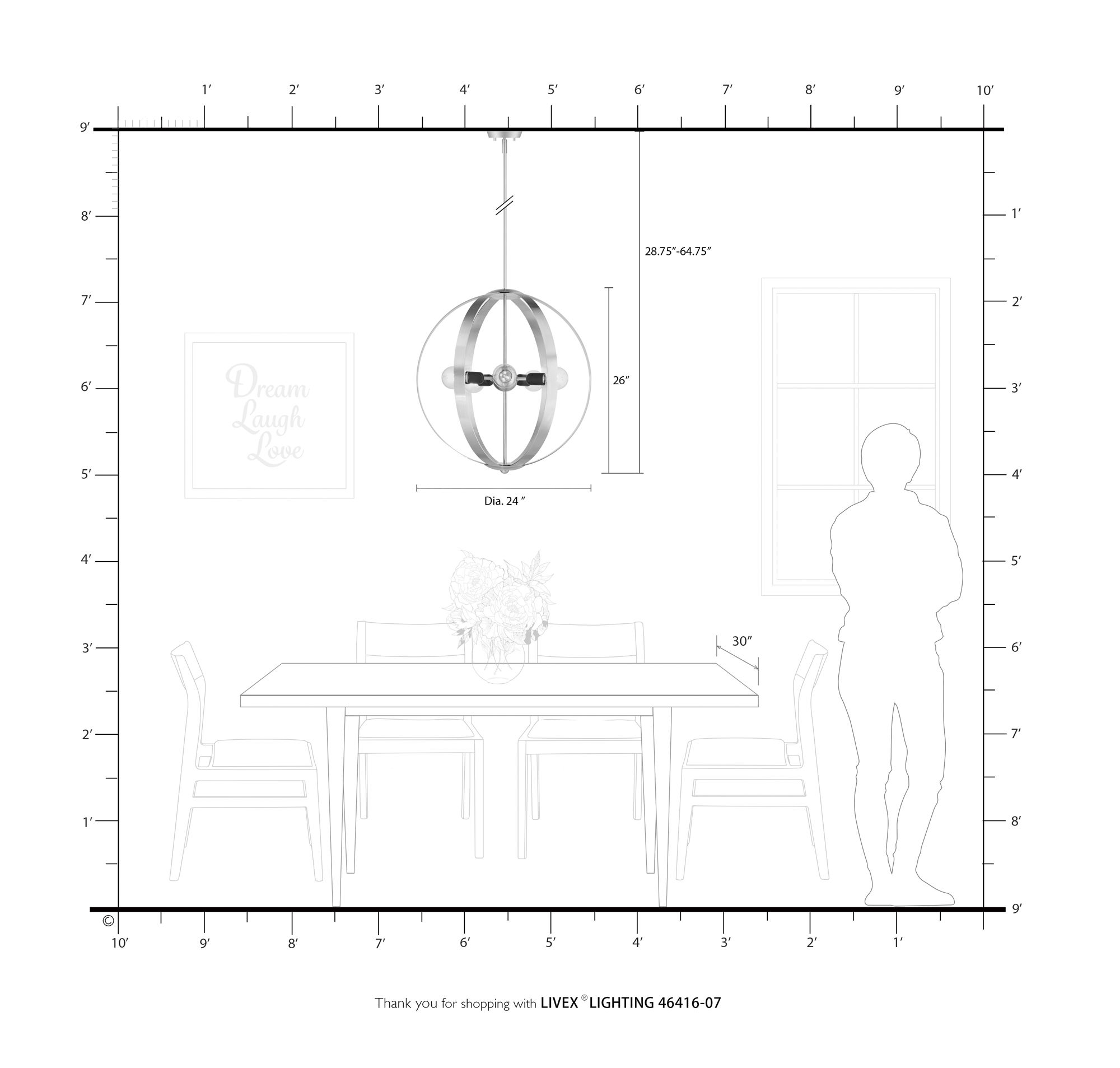 Modesto 5 Light Bronze Chandelier