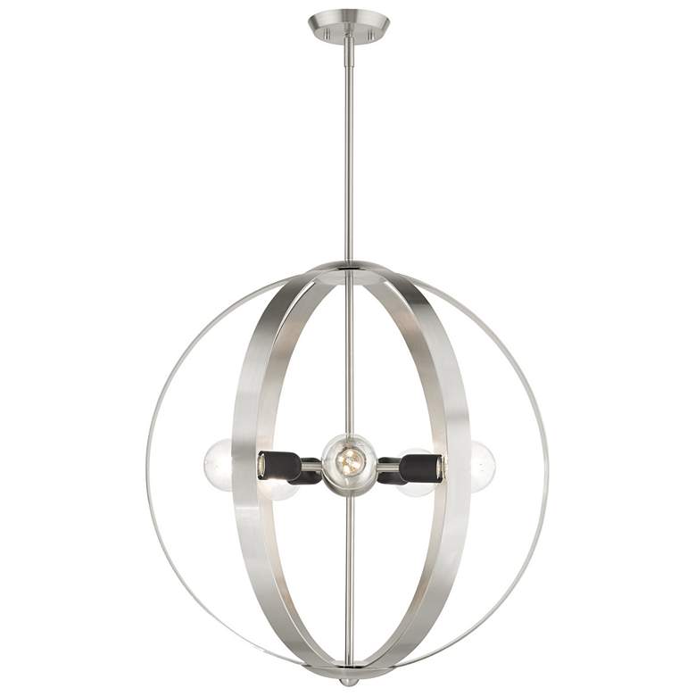 Image 1 Modesto 5 Light Brushed Nickel Chandelier