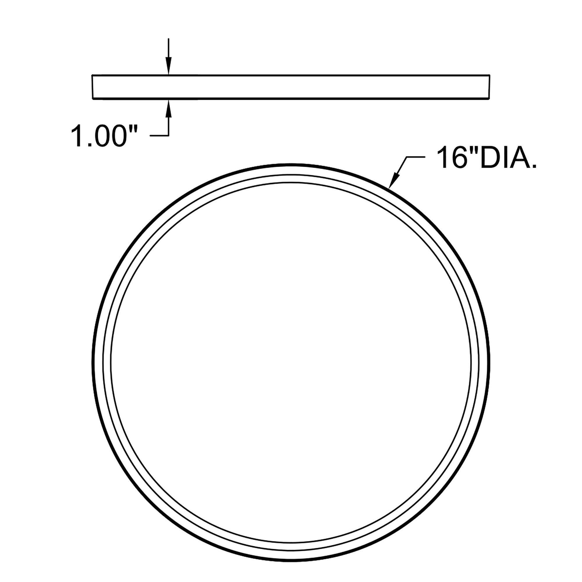 Image 5 ModPLUS 16" Black LED Flush Mount more views