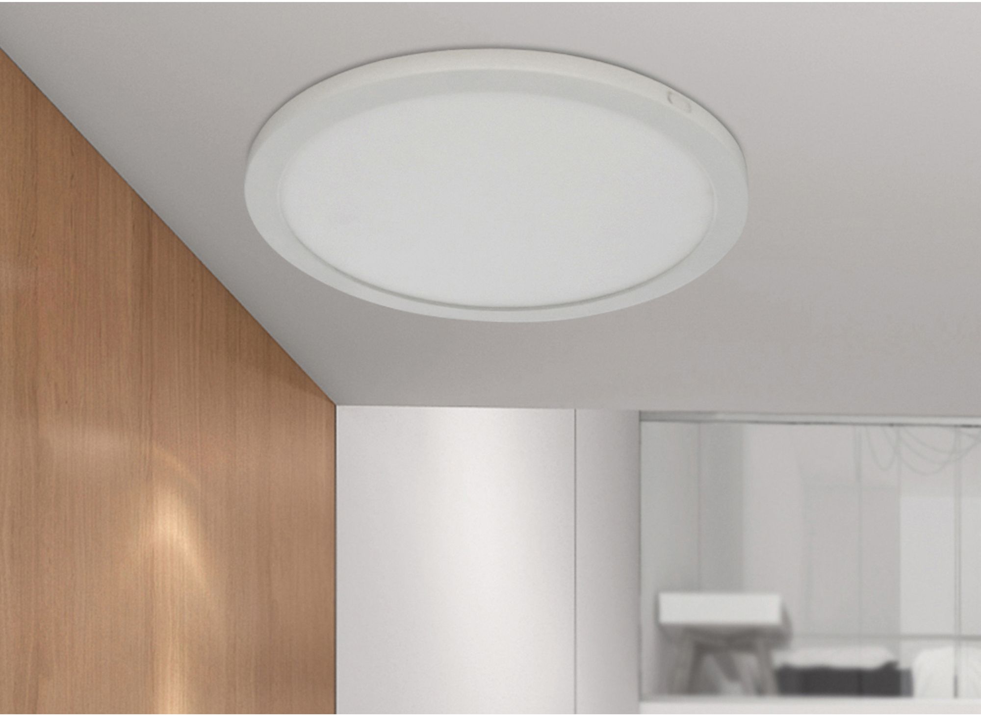 Image 7 ModPLUS 3CCT 9" LED Flush Mount - Brushed Steel more views