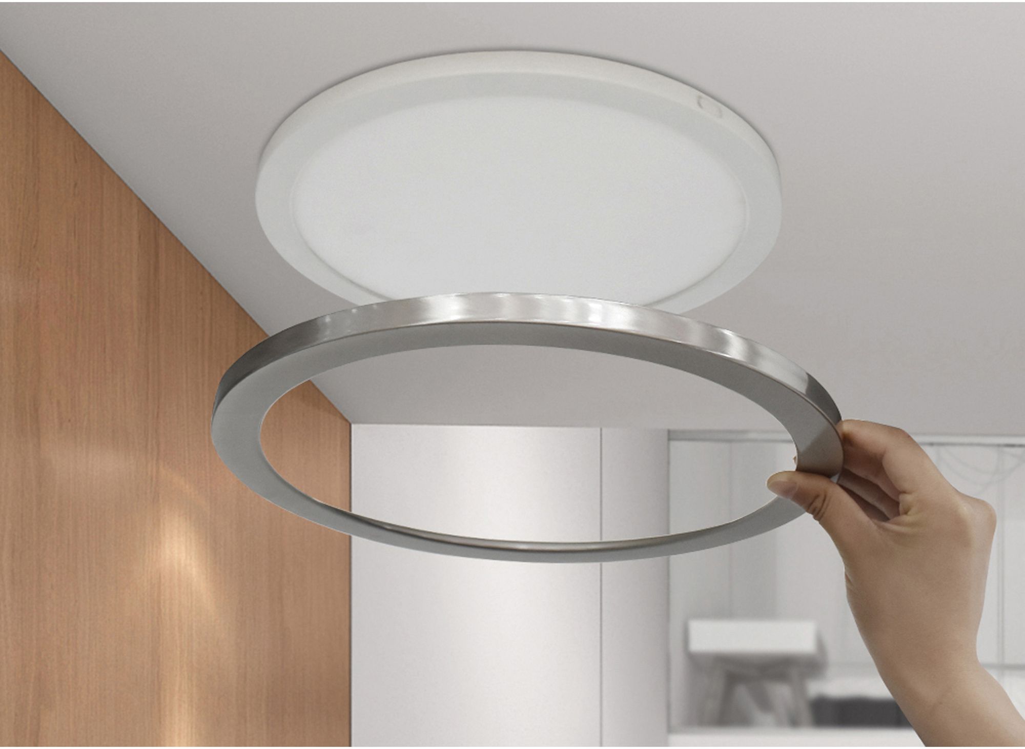 ModPLUS 3CCT 9" LED Flush Mount - Brushed Steel