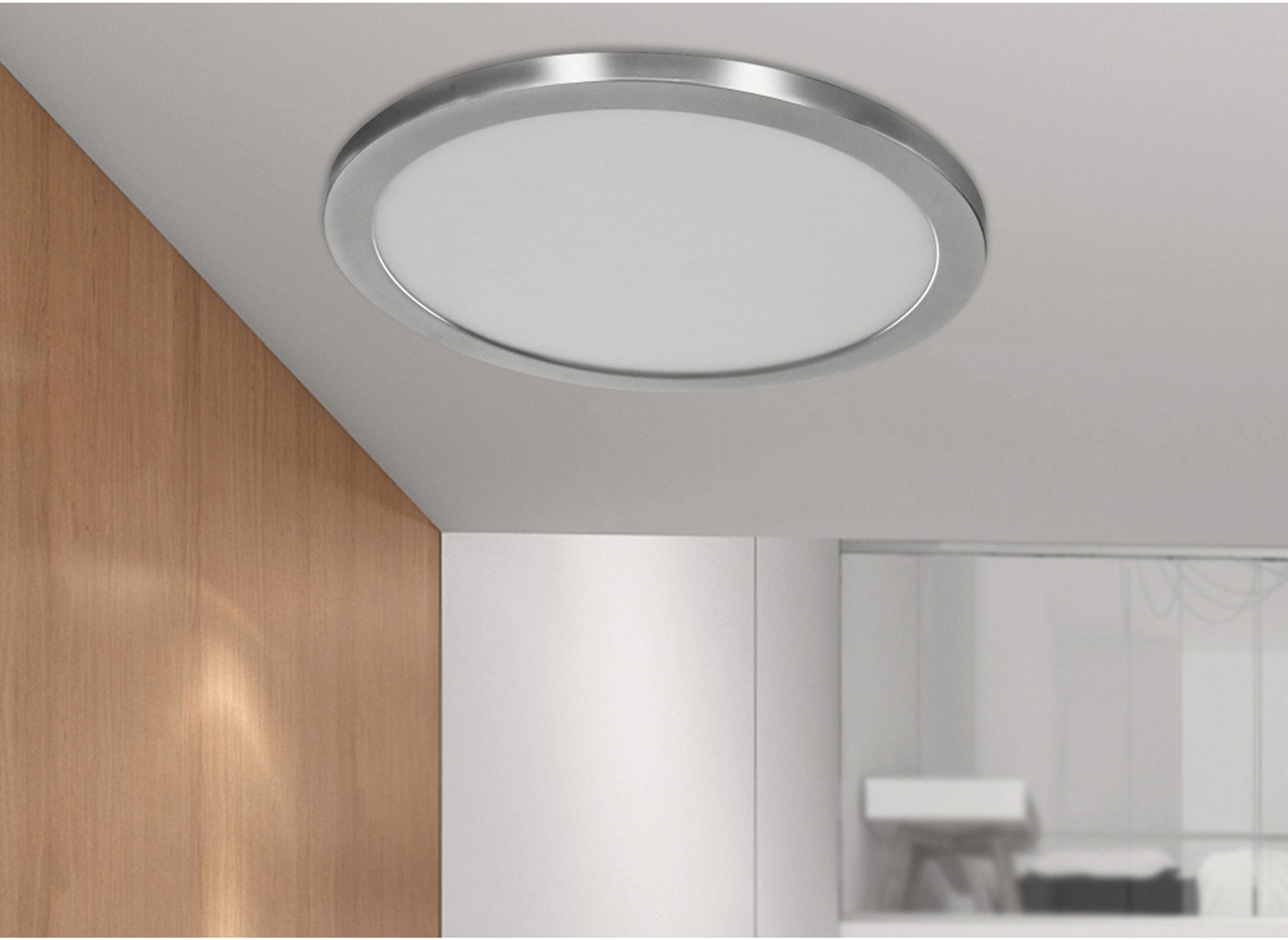 ModPLUS 3CCT 9" LED Flush Mount - Brushed Steel