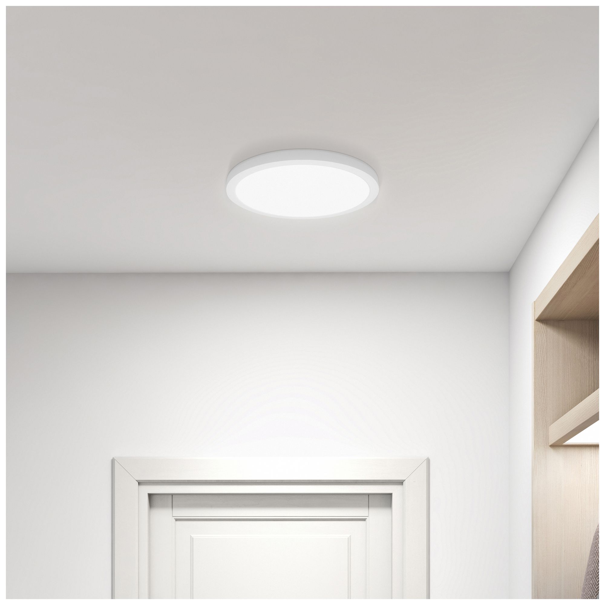 Image 4 ModPLUS 6.5" Wide White LED Flush Mount more views