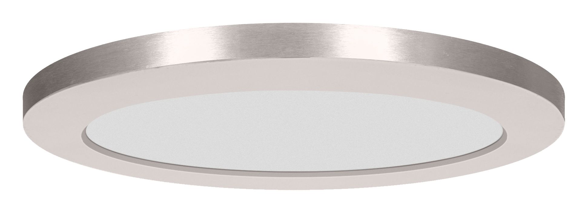 Image 2 ModPLUS - Round 12" LED Flush Mount - Brushed Steel Finish - White Acr more views