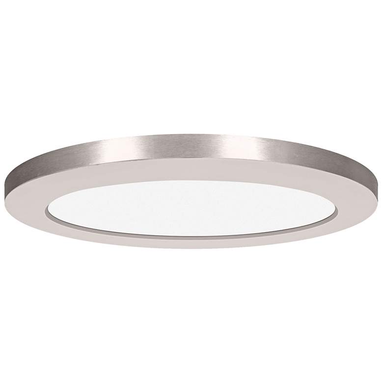 Image 2 ModPLUS - Round 7" LED Flush Mount - Brushed Steel Finish - White Acry