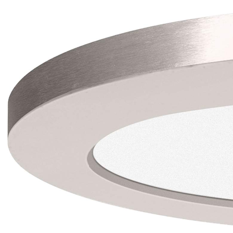 Image 2 ModPLUS - Round 7 inch LED Flush Mount - Brushed Steel Finish - White Acry more views