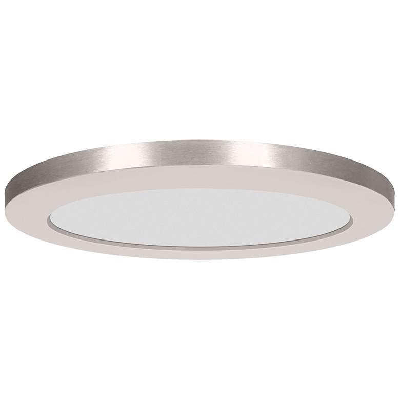 Image 2 ModPLUS - Round 7 inch LED Flush Mount - Brushed Steel Finish - White Acry more views