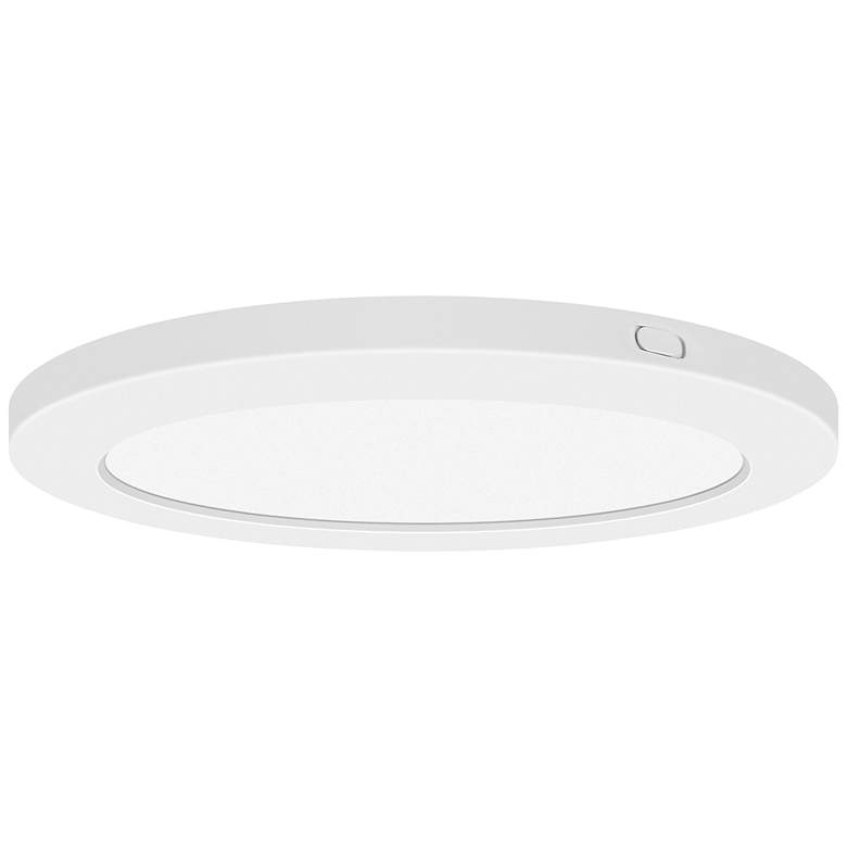 Image 1 ModPLUS - Round 9" LED Flush Mount - White Finish - White Acrylic