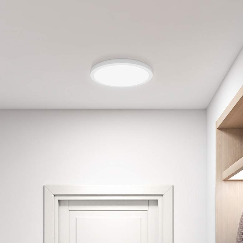Image 5 ModPLUS - Round LED Flush Mount - 16" - White Finish, White Acrylic more views