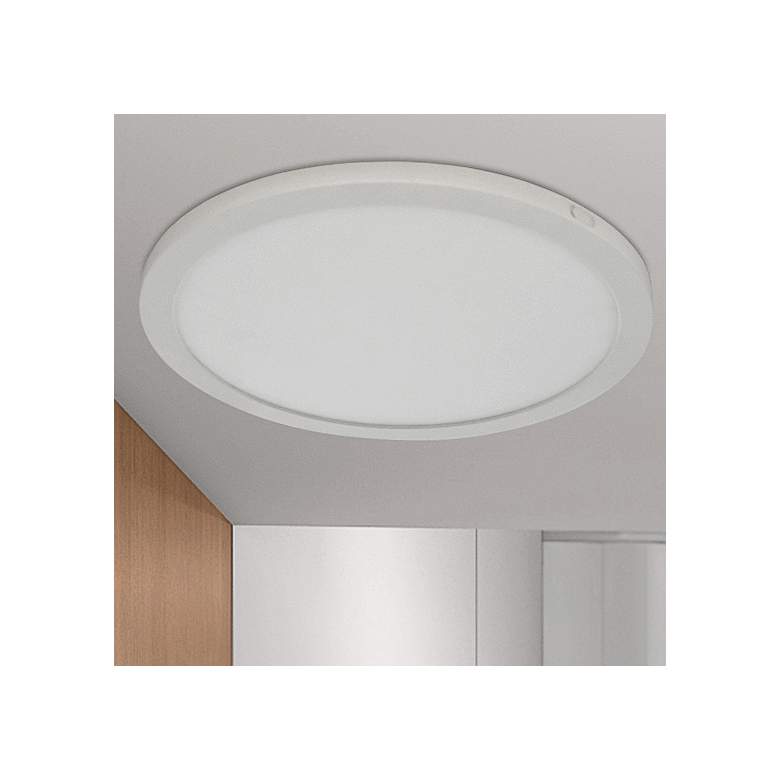 Image 1 ModPLUS - Round LED Flush Mount - 7" - 120-277V - White Finish