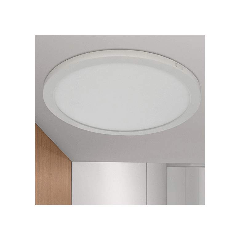 Image 1 ModPLUS - Round LED Flush Mount - 7 inch - 120-277V - White Finish