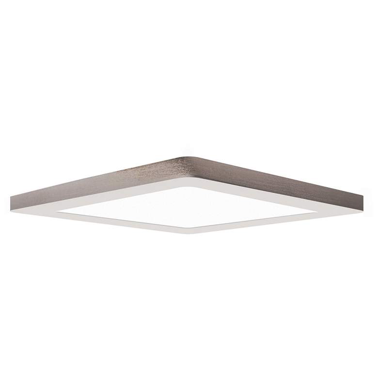 Image 1 ModPLUS - Square LED Flush Mount - 9" - 120-277V - Brushed Steel Finis
