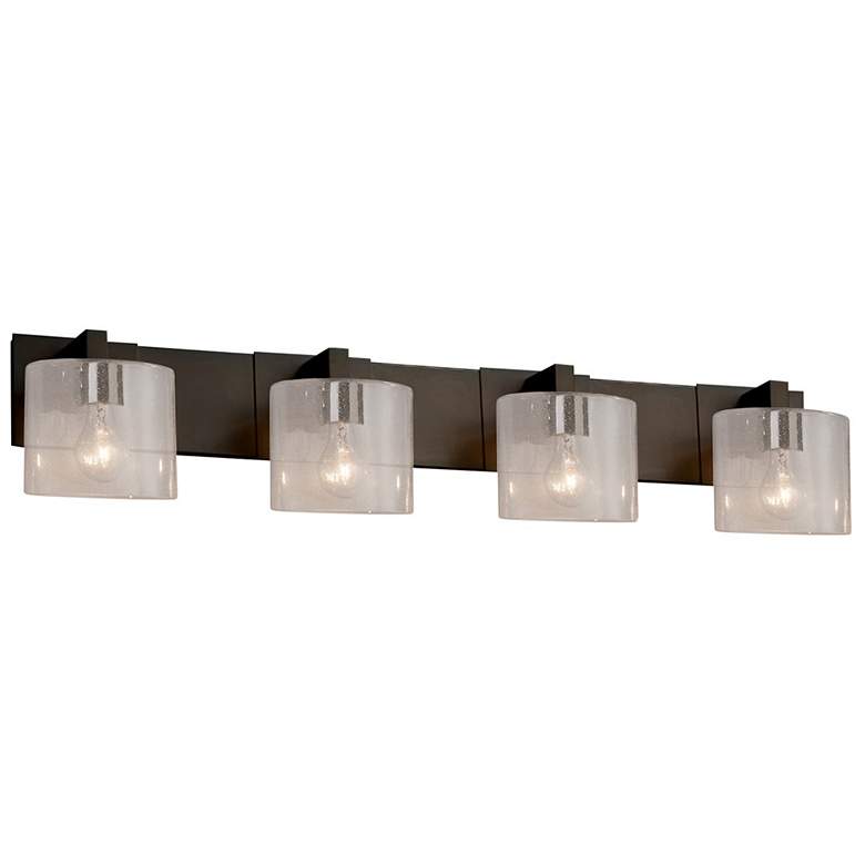 Image 1 Modular 35 1/4" Wide Dark Bronze 4-Light Bath Light
