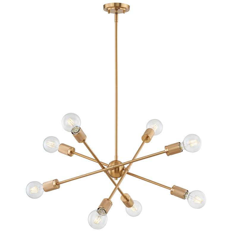 Image 1 Module 22" Wide 8-Light Chandelier - Burnished Brass
