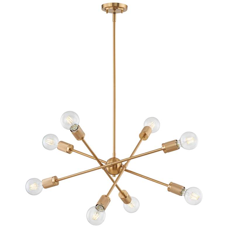 Image 1 Module 22 inch Wide 8-Light Chandelier - Burnished Brass