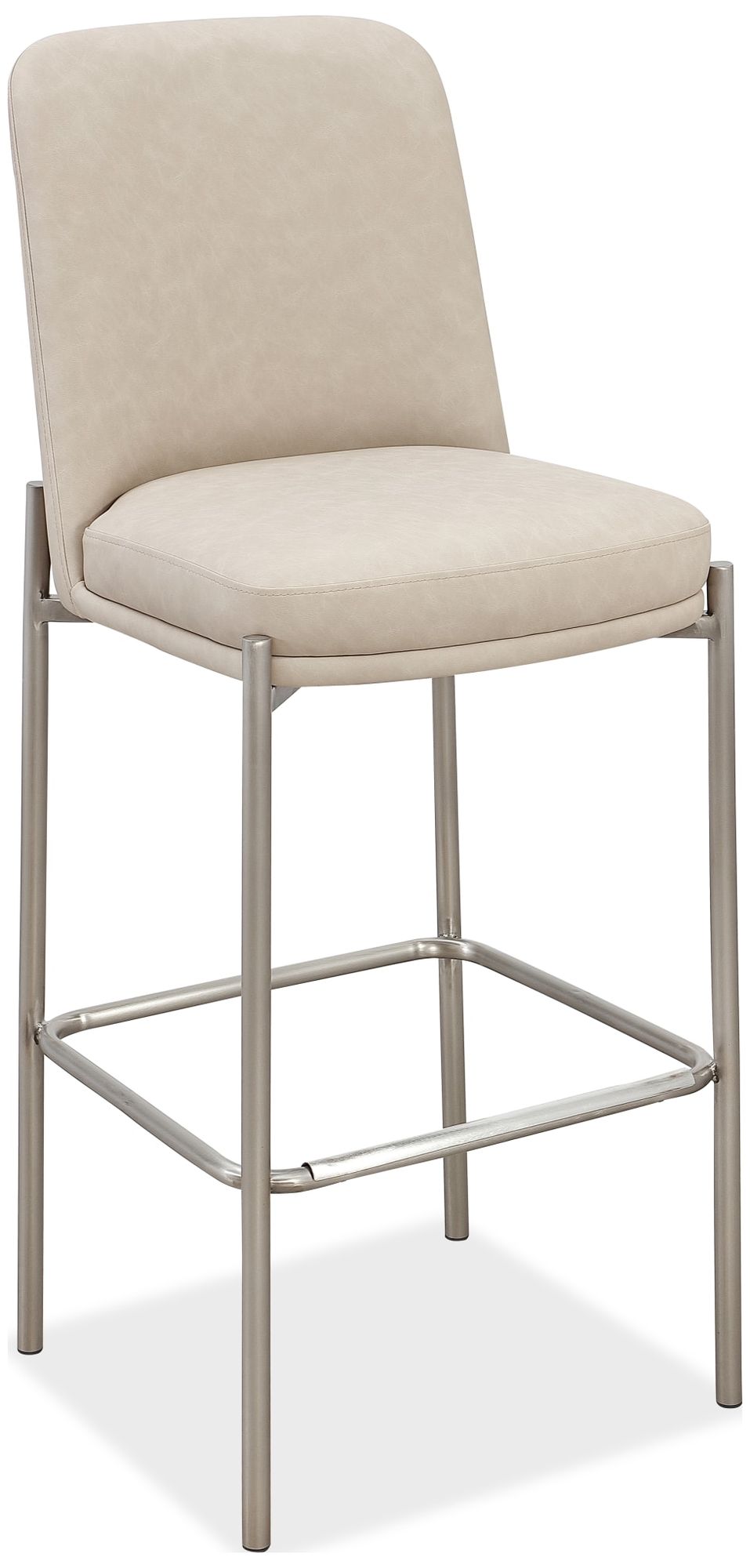 Image 3 Modus Dion Upholstered Bar Stool in Synthetic Leather and Brushed Nickel more views
