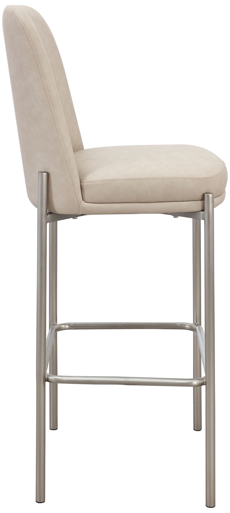 Image 4 Modus Dion Upholstered Bar Stool in Synthetic Leather and Brushed Nickel more views