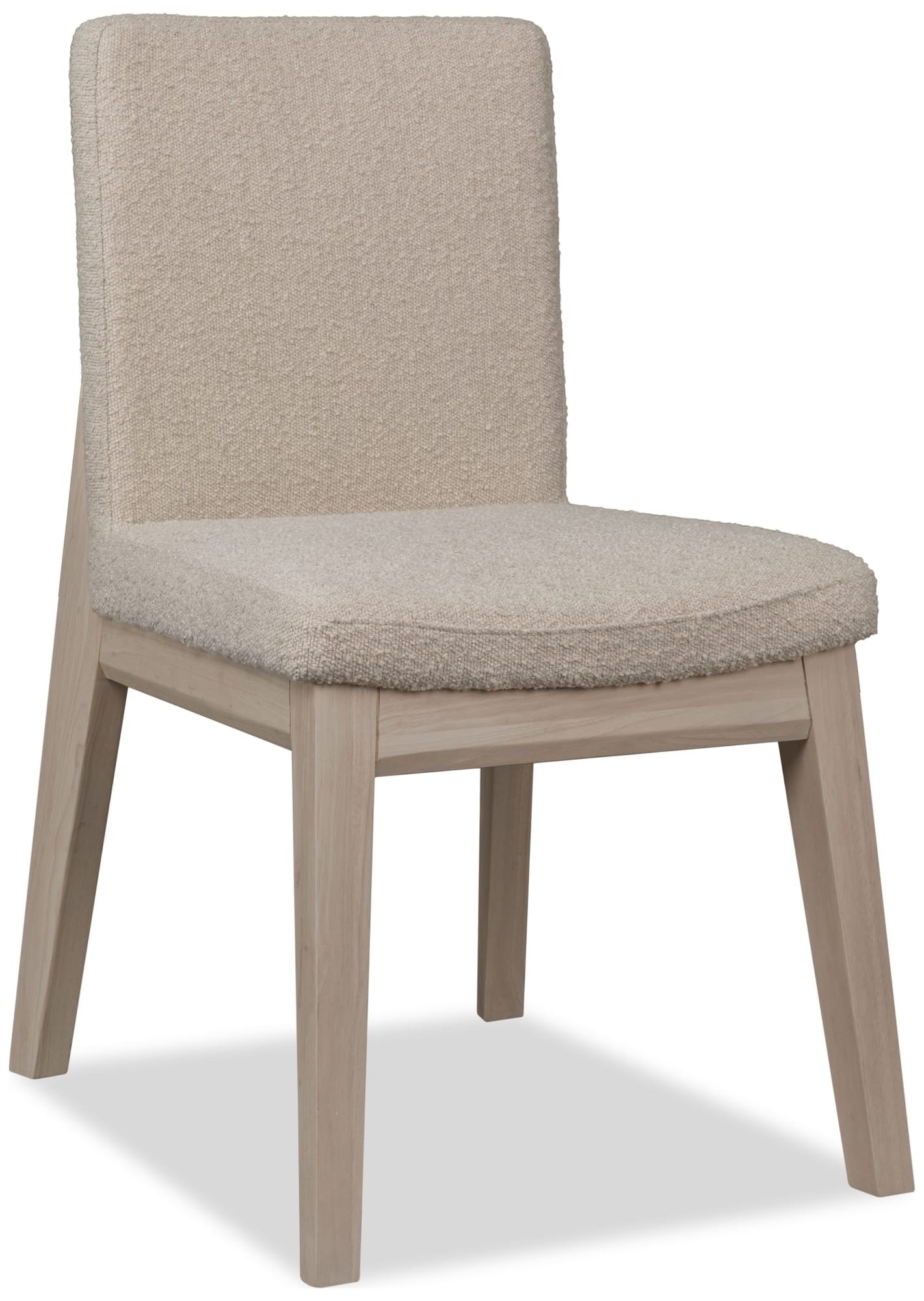 Image 3 Modus Liv Solid Wood Dining Chair in White Sand and Brun Boucle more views