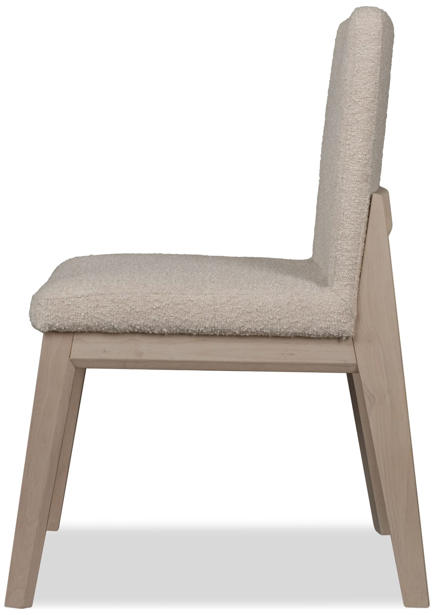 Image 4 Modus Liv Solid Wood Dining Chair in White Sand and Brun Boucle more views