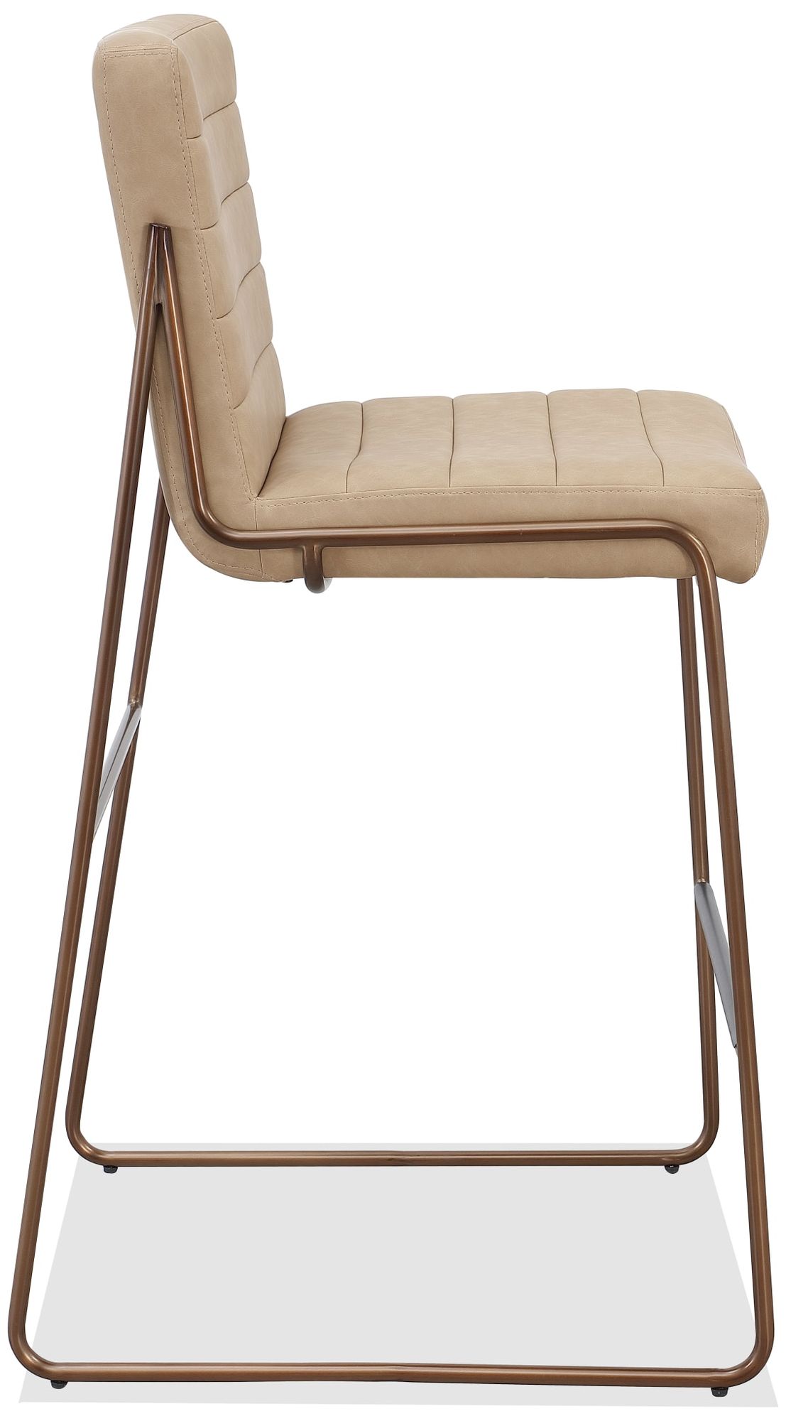 Image 4 Modus Madison Metal Frame Bar Stool in Honey Synthetic Leather more views