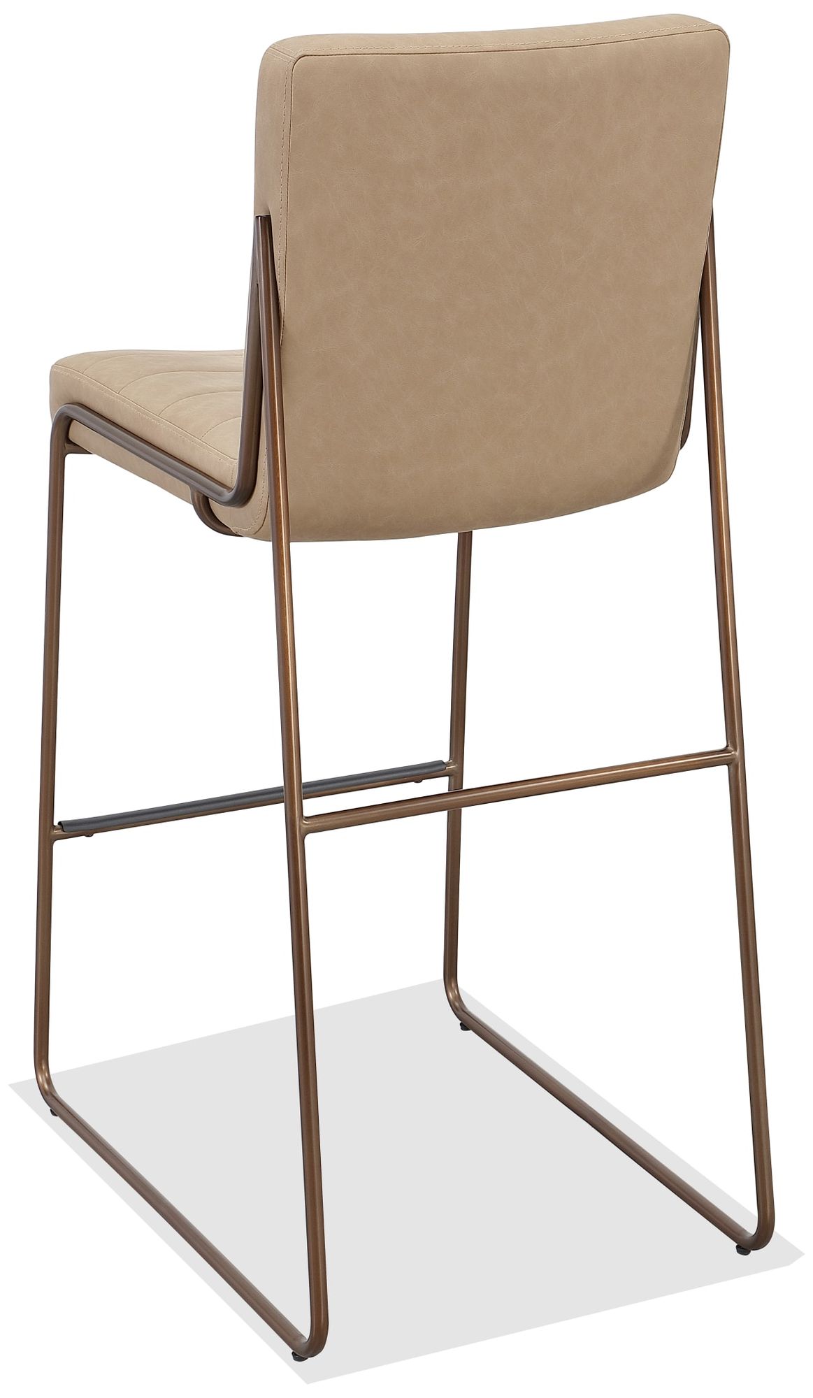 Image 5 Modus Madison Metal Frame Bar Stool in Honey Synthetic Leather more views
