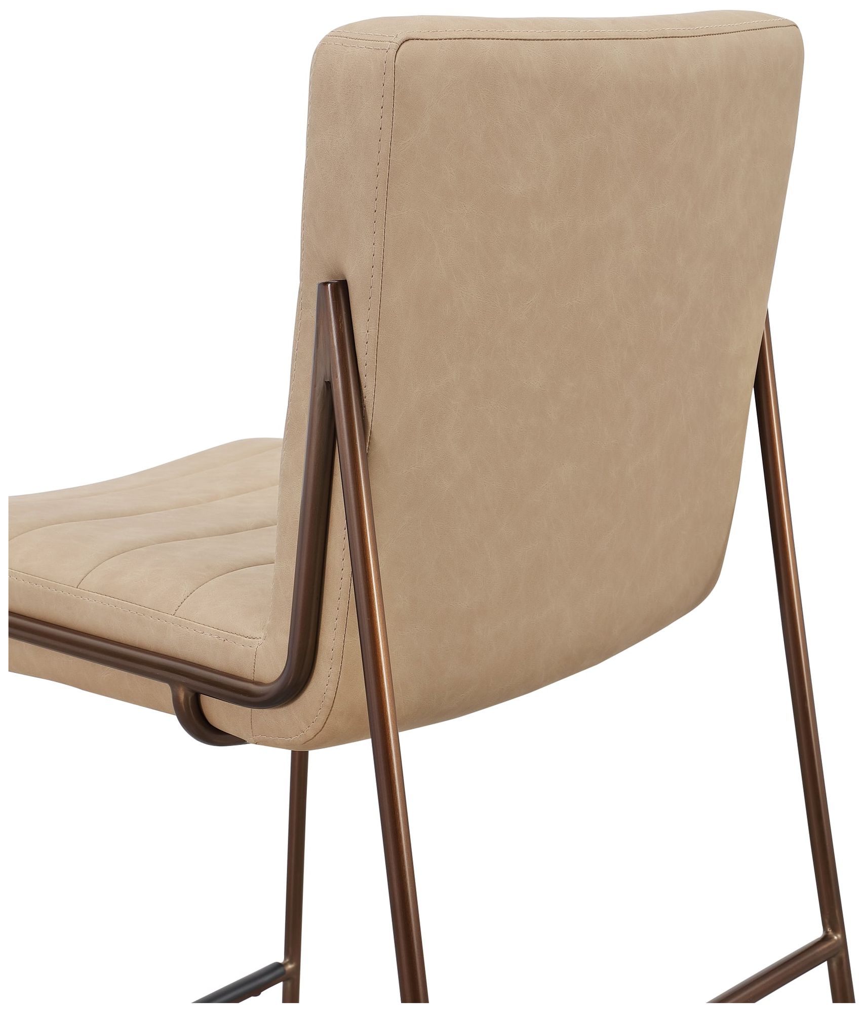 Image 6 Modus Madison Metal Frame Bar Stool in Honey Synthetic Leather more views