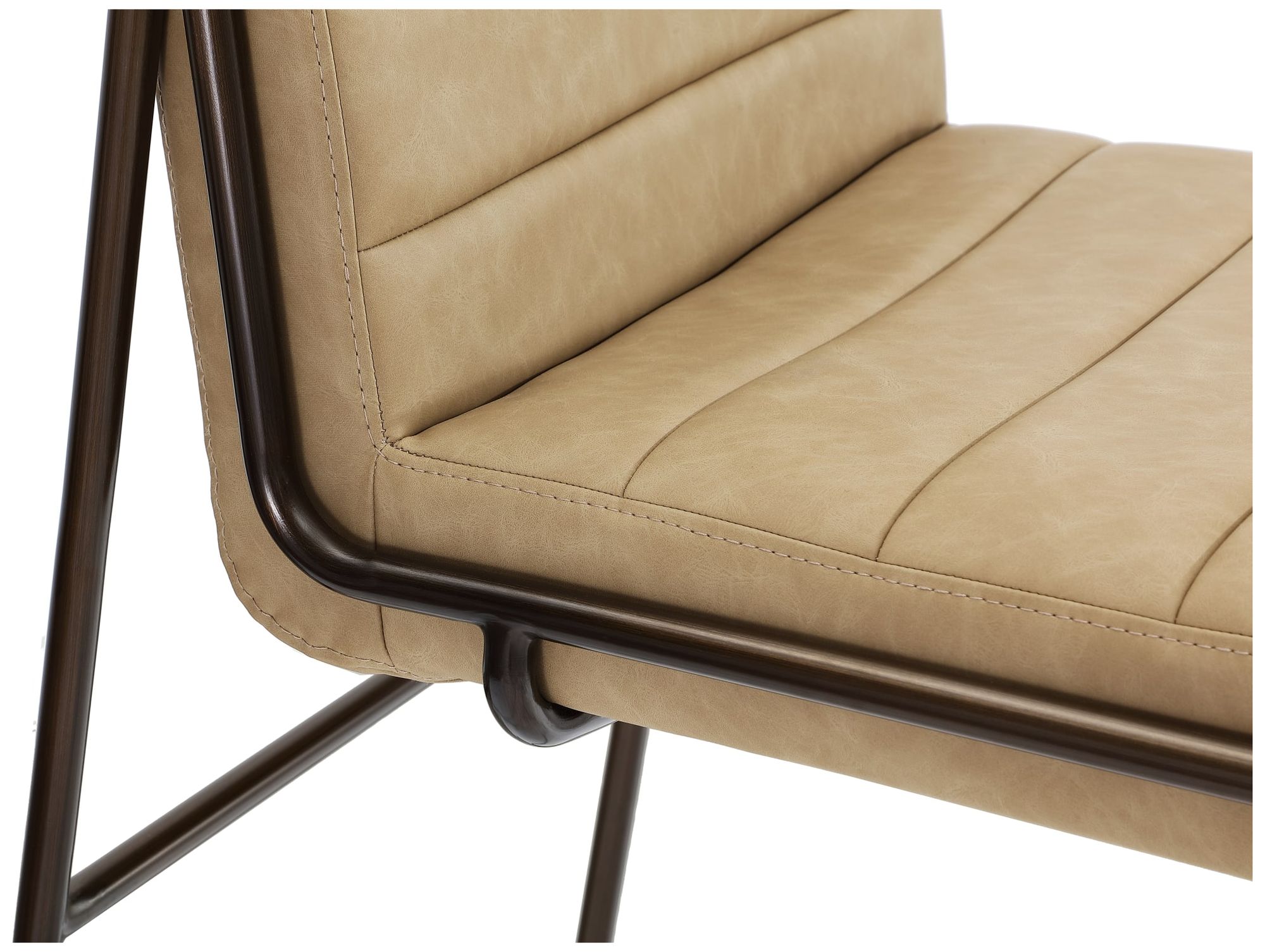 Image 7 Modus Madison Metal Frame Bar Stool in Honey Synthetic Leather more views